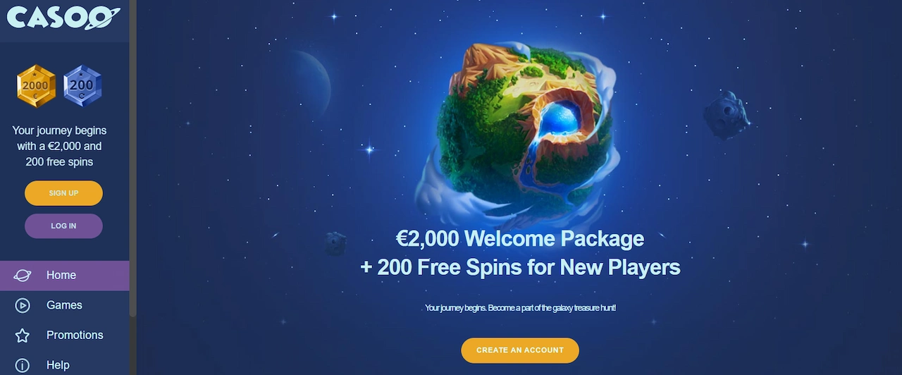 Casoo homepage