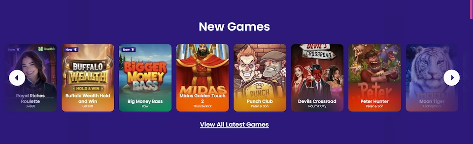 DreamWins Game Selection