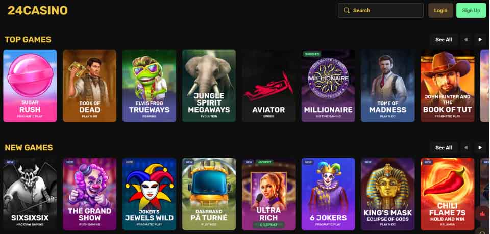 24 casino games