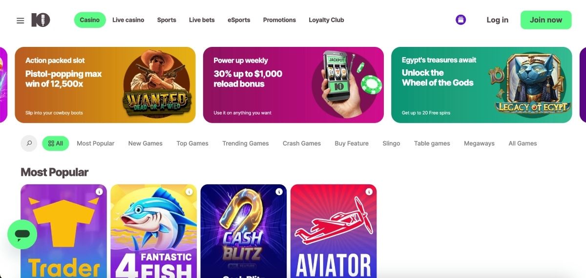10bet casino review