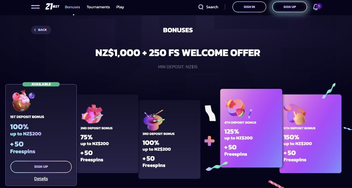 21bit casino bonus