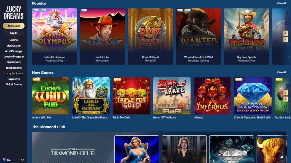 Lucky Dreams casino games