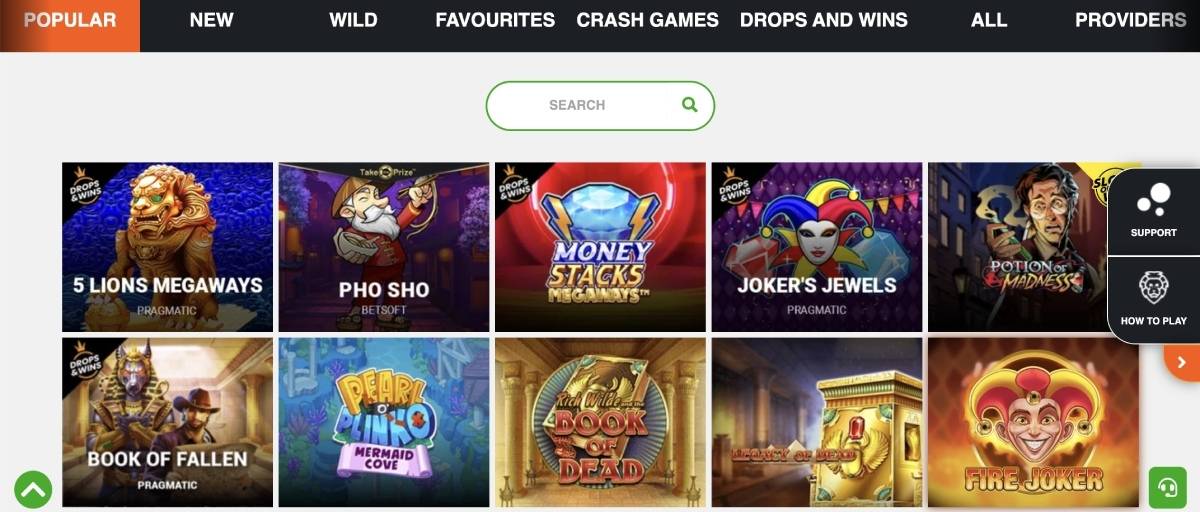 big5 casino games