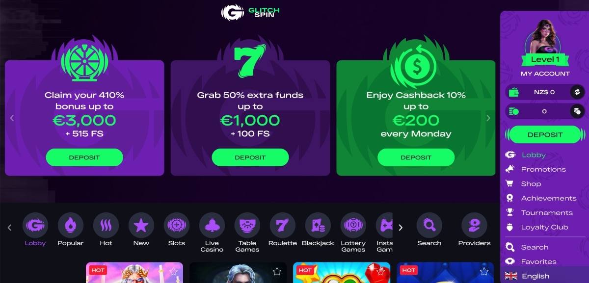 glitchspin casino review