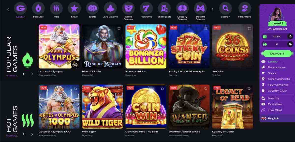 glitchspin casino games