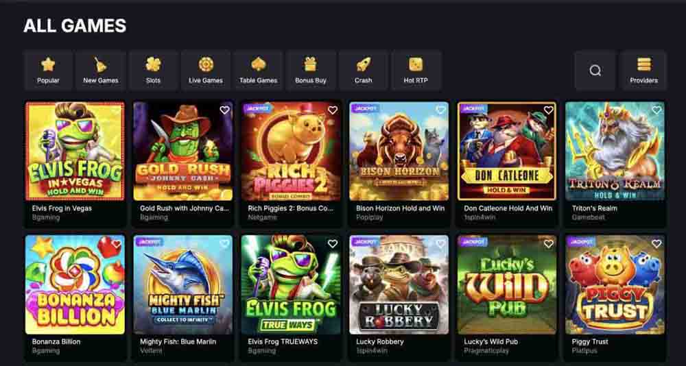 golden crown casino games