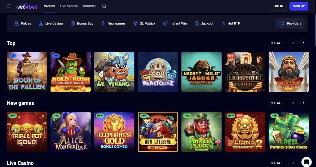 jet4bet casino games