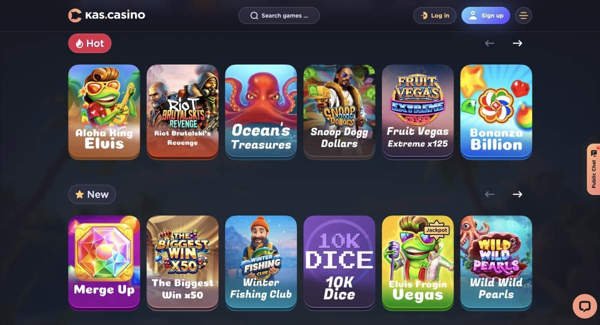 kas casino games