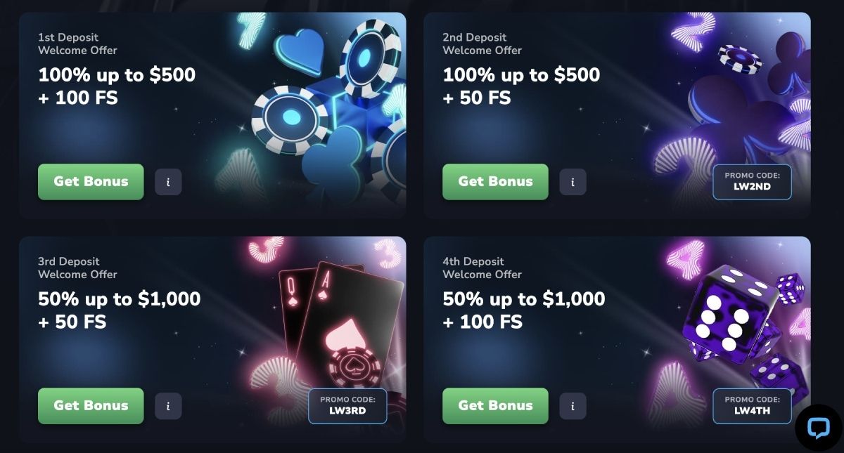 luckywins casino bonus