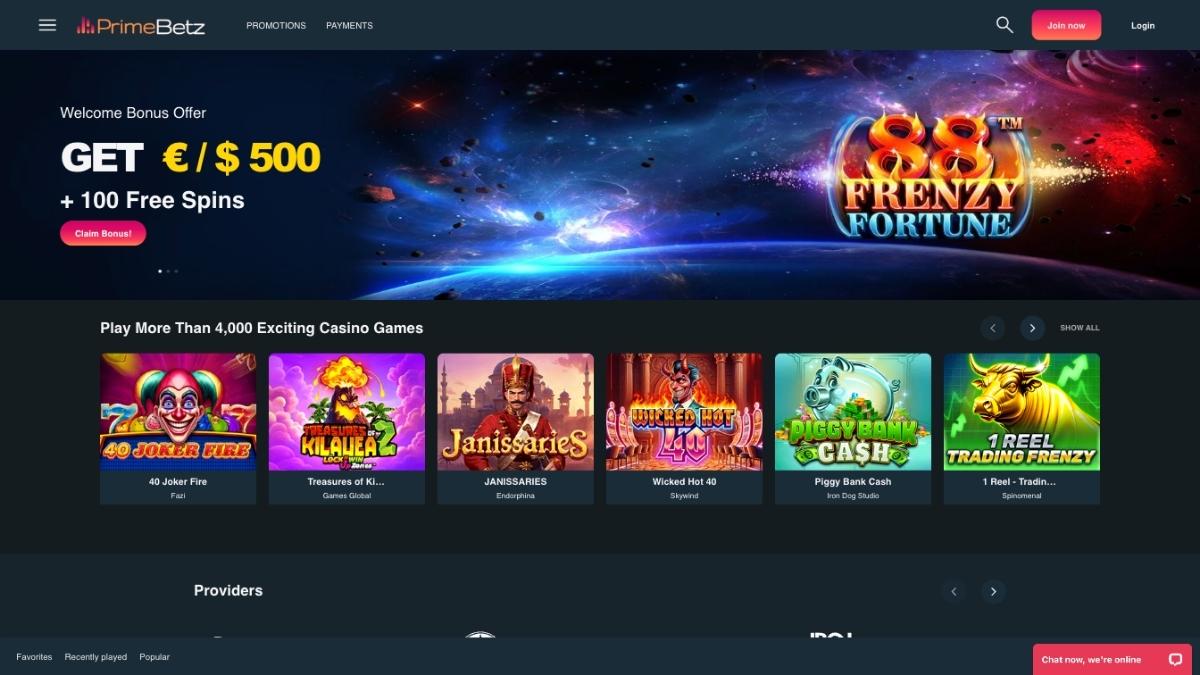 primebetz casino review