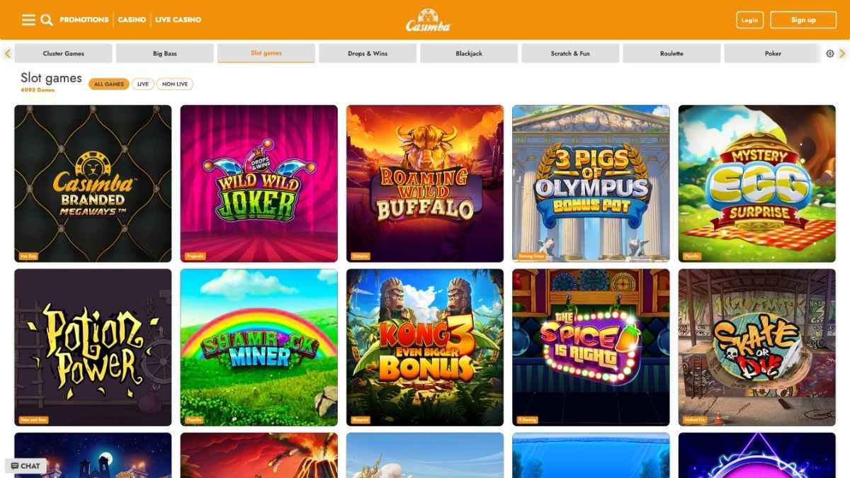 casimba casino games