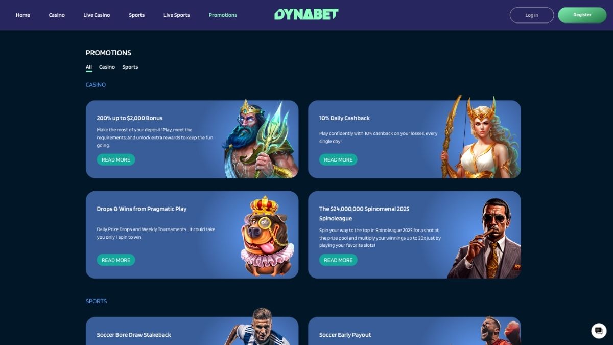 dynabet casino bonus