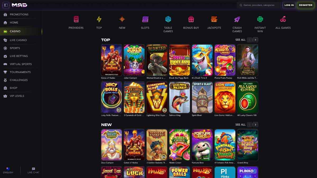 madcasino games