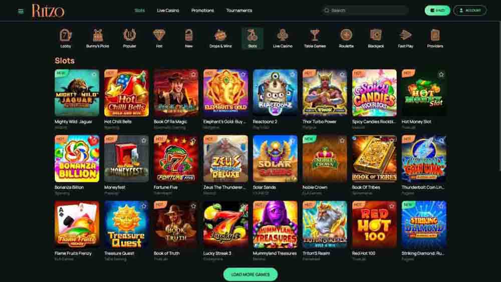 ritzo casino games