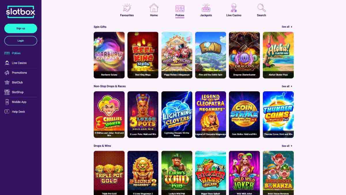 slotbox casino games