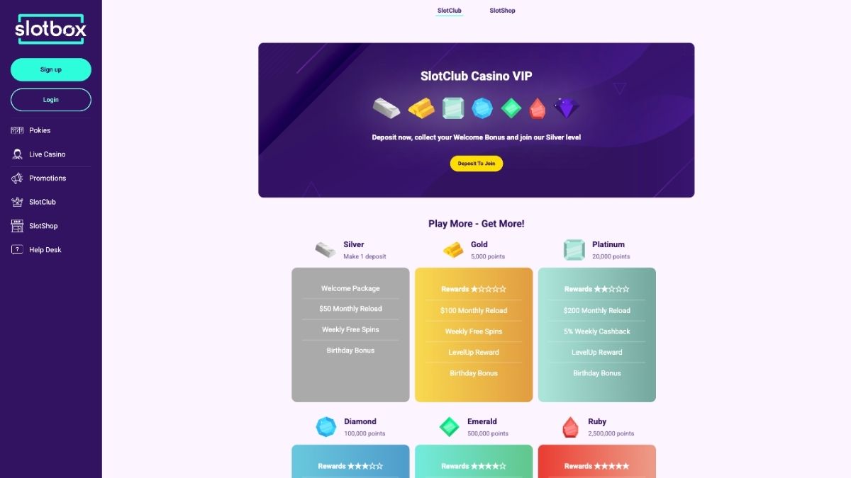 slotbox casino vip