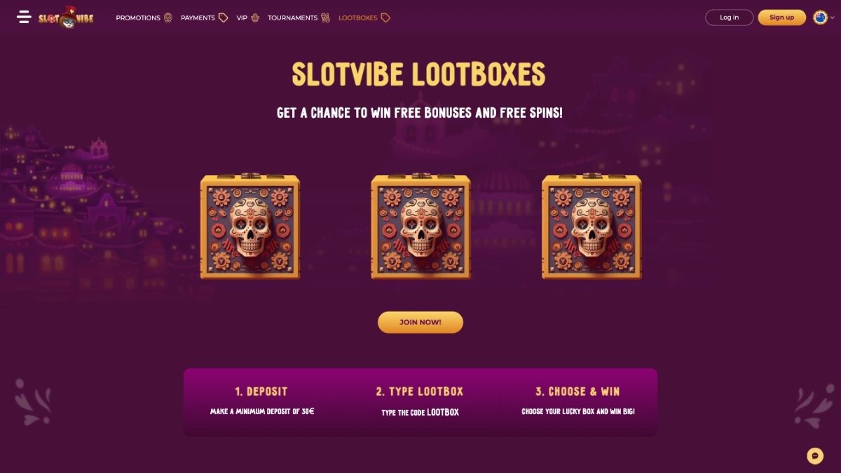 slotvibe casino lootboxes