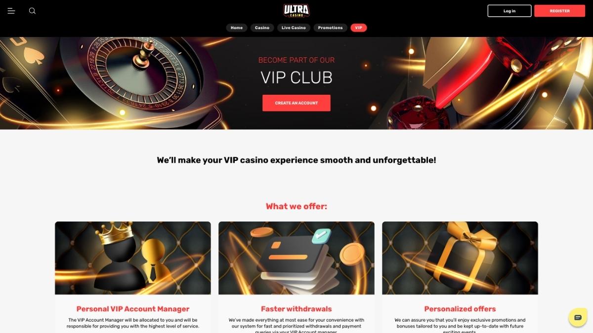 ultra casino vip
