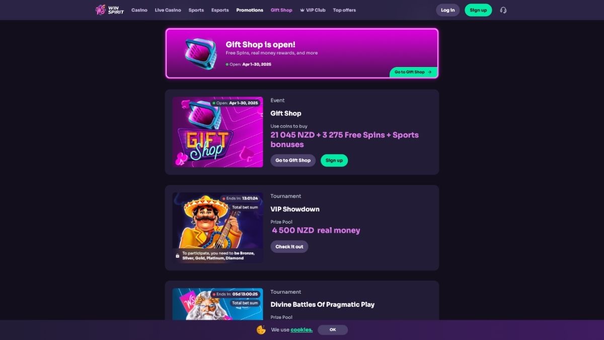 winspirit casino bonus