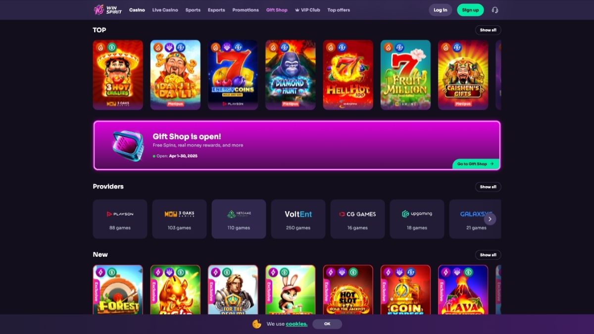 winspirit casino games