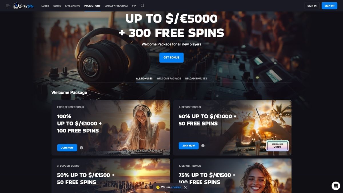 lucky vibe casino bonuses