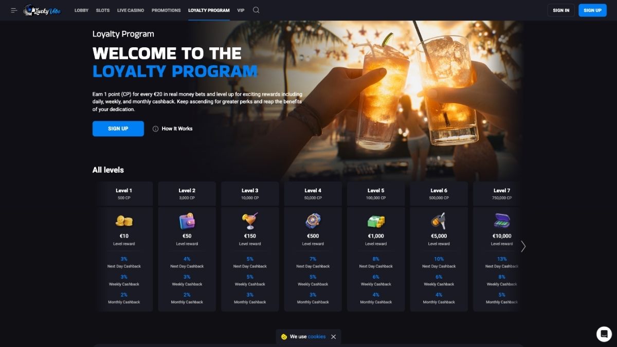 lucky vibe casino loyalty programme