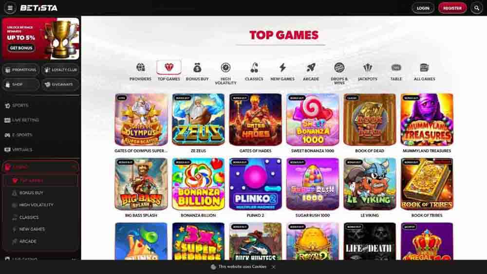 betista casino games