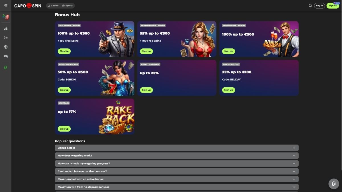 capospin casino bonus