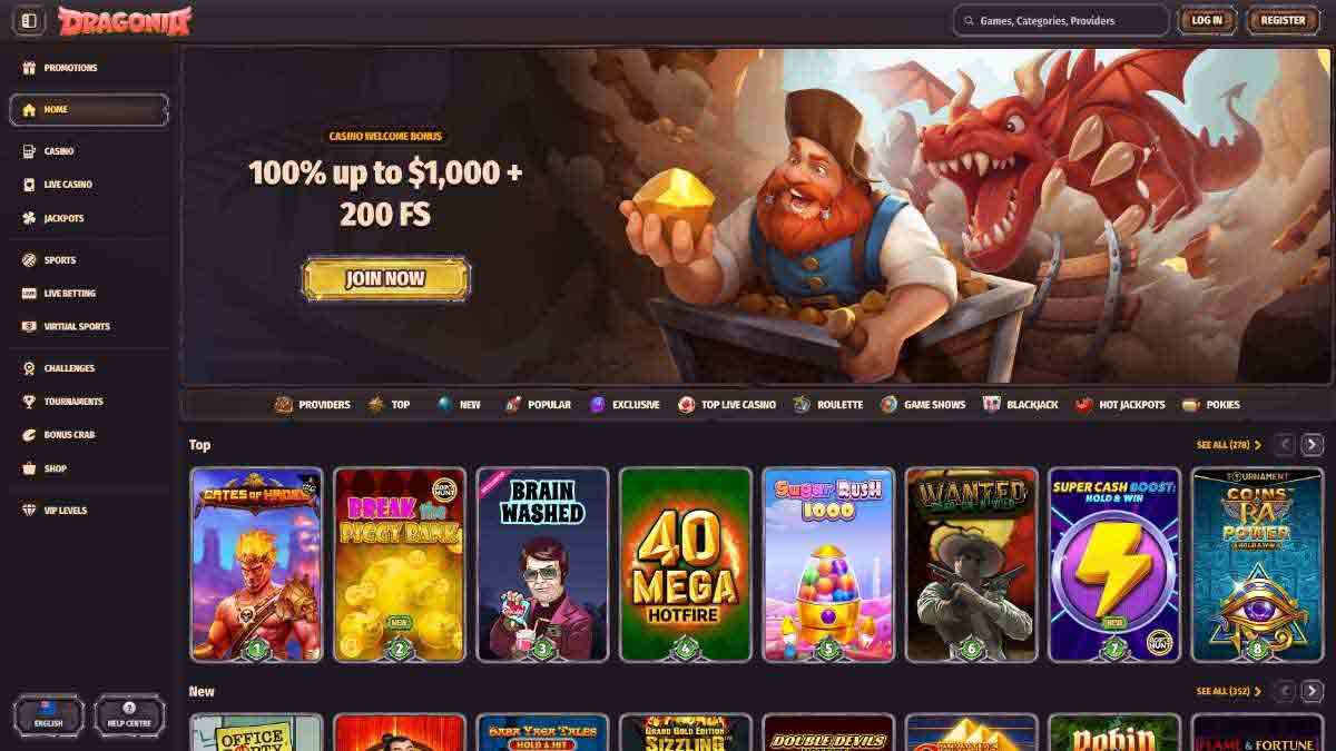 dragonia casino desktop