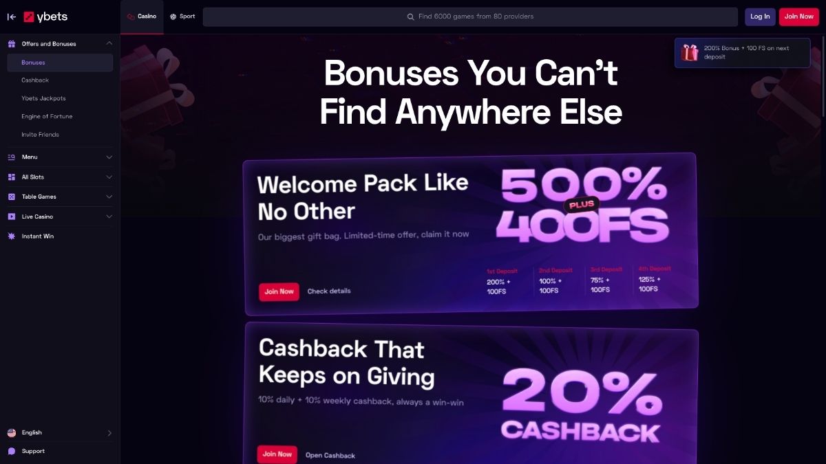ybets casino bonus