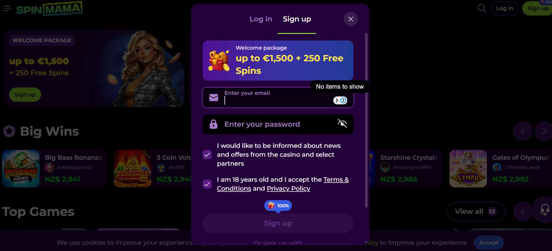Spinmama casino bonus New Zealand