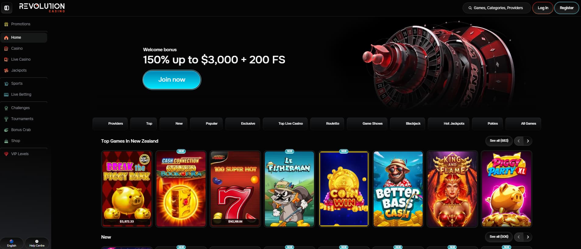 Revolution Casino New Zealand Bet Kiwi Review