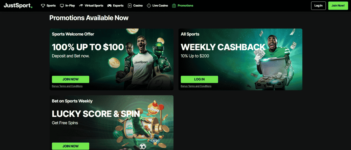 JustSport Bonuses